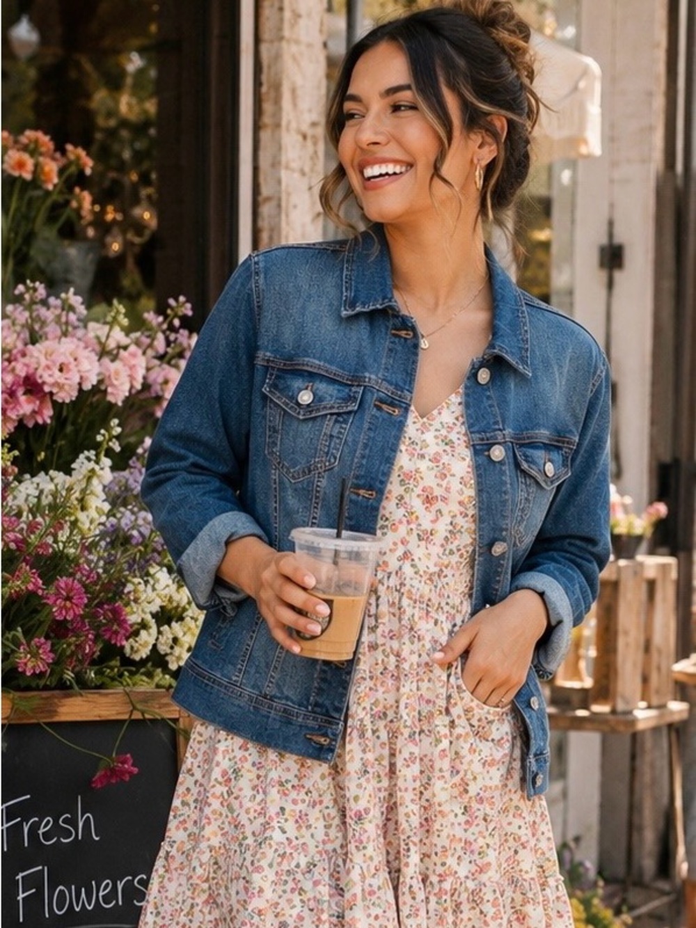 Wax Jean Women's Blue Denim Jacket